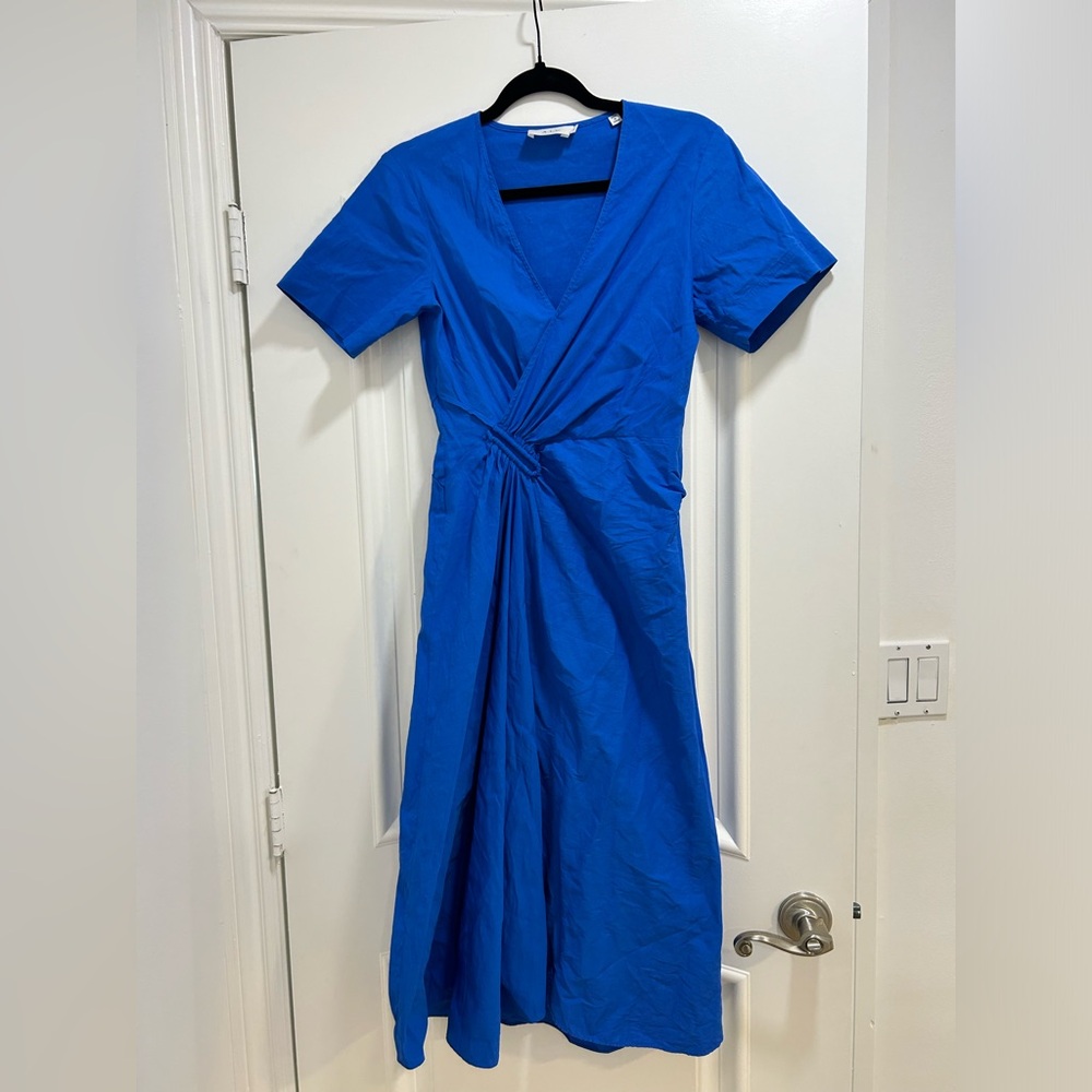 A.L.C. Royal Blue Wrap Midi Dress